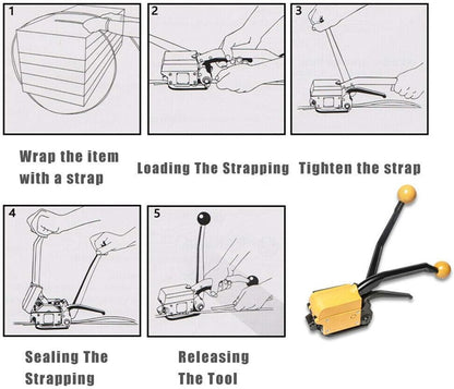 Fayelong Steel Strapping Handleiding Handmatige Banding Gereedschap Staal Riem Packing Machine Staal Banding voor 13-19 mm Breedte Staal Bandjes