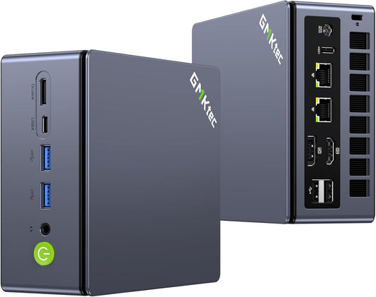 GMKtec M7 Ultra Mini PC, AMD Ryzen 7 PRO 6850U (8C/16T, tot 4,7 GHz), 32 GB DDR5 RAM + 512 GB PCIe 3.0 SSD, Mini Gaming PC met AMD Radeon 680M, OCuLink Port, Dual NIC LAN 2.5G, USB4, HDMI 2.1, USB-C