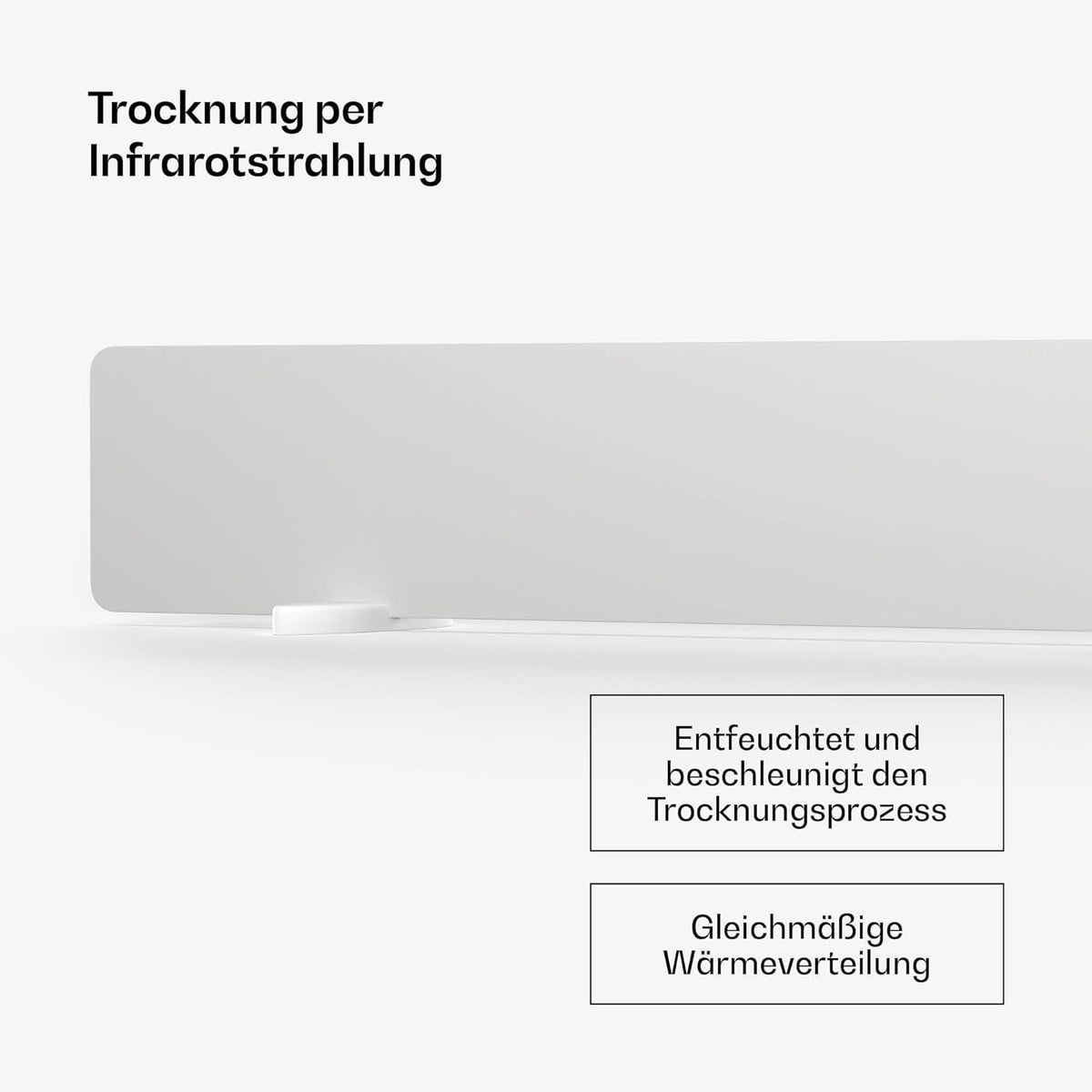 Blumfeldt Wand Infrarood Radiator 50 W - Set van 2, Sneldrogend & Gelijkmatig, IP24, Keramisch Lichaam, Wandmontage of Vrijstaand, Voor Binnen, Wit