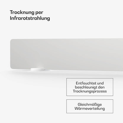 Blumfeldt Wand Infrarood Radiator 50 W - Set van 2, Sneldrogend & Gelijkmatig, IP24, Keramisch Lichaam, Wandmontage of Vrijstaand, Voor Binnen, Wit
