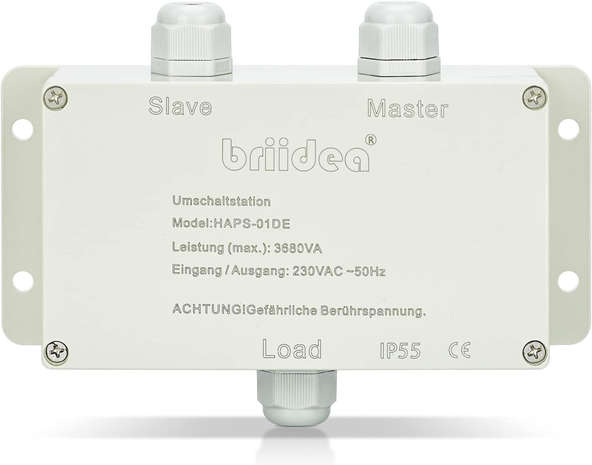 Briidea 16A 230 V RV Netwerk Prioriteit Schakelaar Station 16A Schakelaar Station Camping Inverter 16A