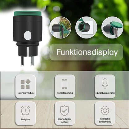 Offgridtec Smart WiFi buitenstopcontact, app-gestuurd via Smart Life/Tuya, real-time energiebewaking, timer en scènes, compatibel met Alexa/Google Home, 16A/3680W maximale belasting, 1 stuk