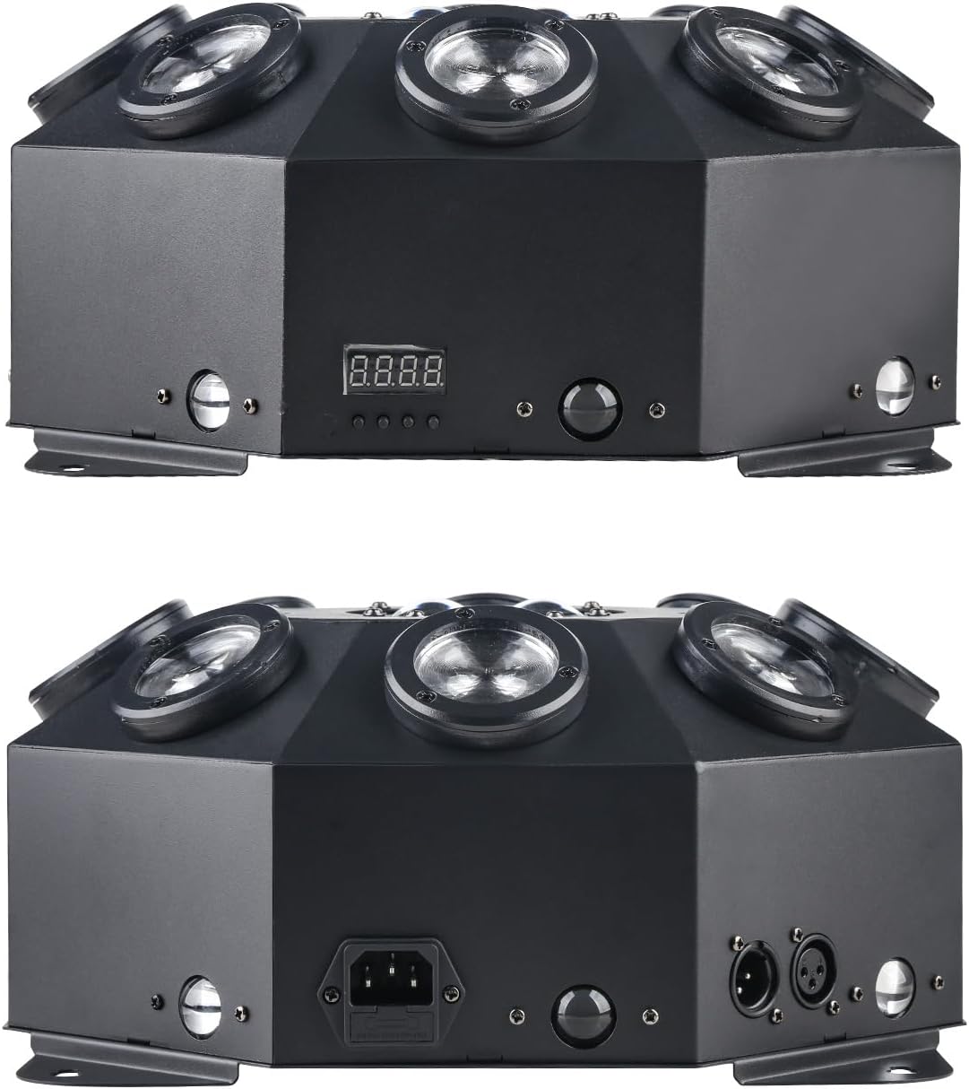 Beweegbaar hoofdlicht, 150 W RGBW 4-in-1 led-DJ-podiumverlichting, DJ-verlichting met oneindige rotatie en geactiveerd geluid, voor bruiloft, DJ-feestjes en live-huis