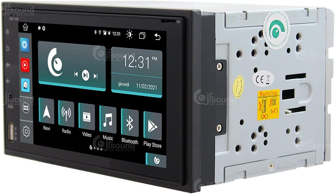 Universeel autoradio 2DIN Android GPS Bluetooth WiFi Dab USB Full HD Touchscreen Display 6.2" Easyconnect Processor 8core Stembediening
