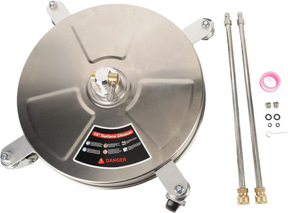 Oppervlaktereiniger – Hogedrukreiniger Oppervlaktesproeier – Vloerreiniger – Reinigingskop – 15 Inch – 4000 PSI Werkdruk – Robuust Messing Met RVS