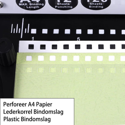 RAYSON TD-1200 Metaaldraad bindmachine – 3:1 ponsafstand, 34 gaten, perforeert 12 A4-bladzijden, bindt tot 120 pagina’s