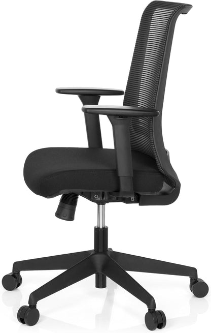Ergonomische Bureaustoel – Bureaustoel Met Wieltjes – Kantoorstoel – Werkstoel – Computerstoel – Verstelbare Armleuningen – Ademend Mesh Rugleuning – Max. Draaggewicht 120 kg – Zwart