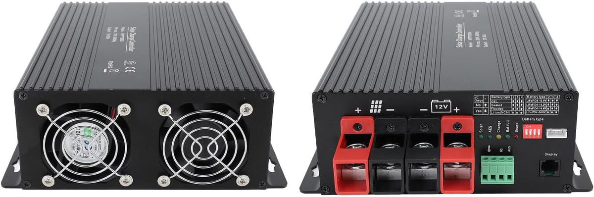 MPPT Solar Controller 40A 12V / 24V Car - Intelligent Regulator for AGM Lithium Battery | 680W PV Capacity with Overload Protection | RV Marine Home Off Grid - QUORE