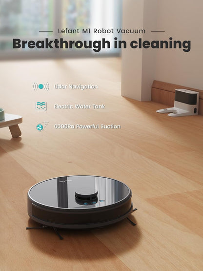 Robotstofzuiger – Robotstofzuiger Dweilrobot – Stofzuiger Robot – Automatische Stofzuiger – 2-in-1 Stofzuigen en Dweilen – 5500 Pa Zuigkracht – LiDAR Navigatie met Virtuele Zones