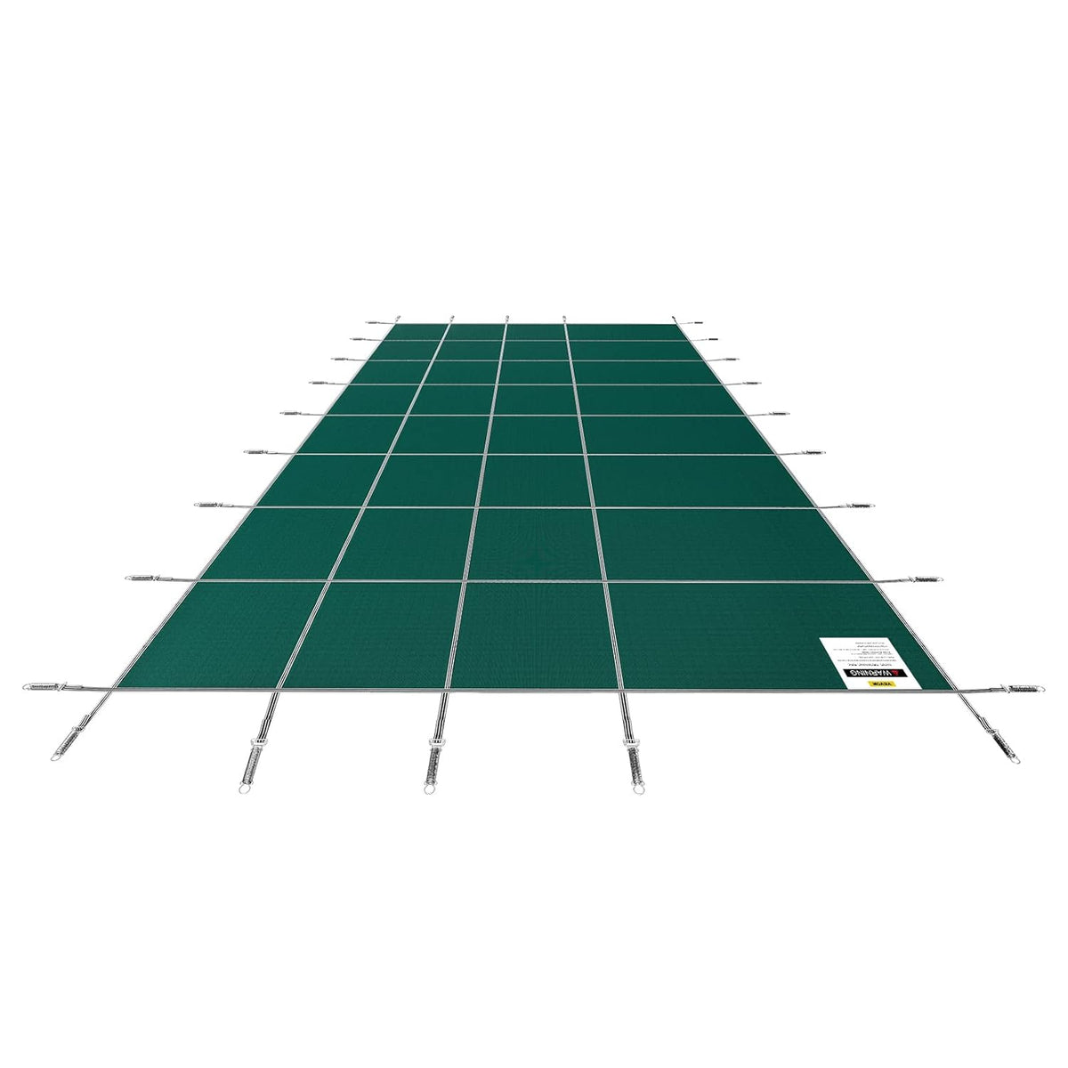 VEVOR Veiligheidsafdekking voor ingegraven zwembaden, 4,9 x 9 m, groen net, veiligheidsdeken, afmetingen 5,5 x 9,8 m, met installatiegereedschap voor winterzwembad, bestand tegen zon, wind