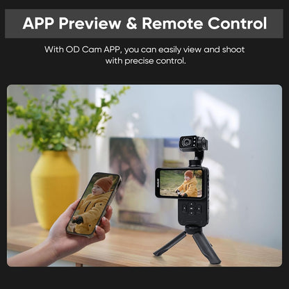 ORDRO M5 handheld set met 3-assige stabilisatie, draagbare wifi-vlogcamera met IR-nachtzicht, 120° groothoek en gezichtsherkenning voor YouTube