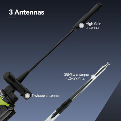 Retevis A3 2-weg Radio voor Volwassenen, Groot Bereik, Quad-Band Hamradio, AM/SSB/FM/AIR, Dual Channel, 2500 mAh-Batterij, Amateurradio voor op Reis, Avontuur (2 stuks)