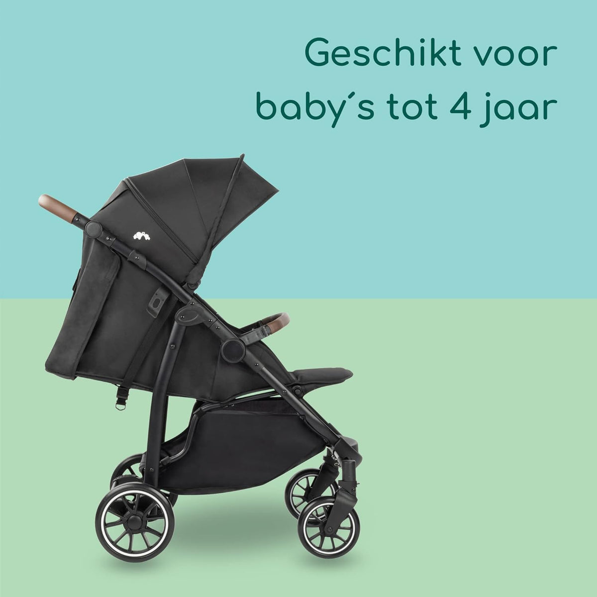 Bebeconfort Ingenious, Kinderwagen vanaf de geboorte, Compacte kinderwagen, Kinderwagen met vlakke ligstand, Vanaf de geboorte tot circa 4 jaar, Tot 22 kg, Major Black