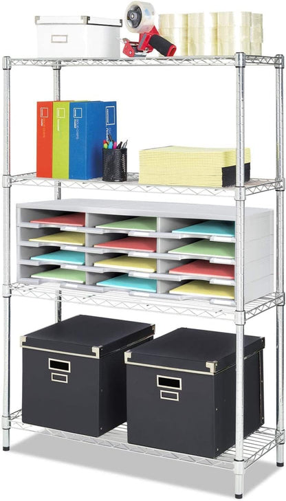 Storex Literatuurorganizer met 24 vakken, 31,4 x 14,2 x 20,5 inch, zwart (61435U01C)