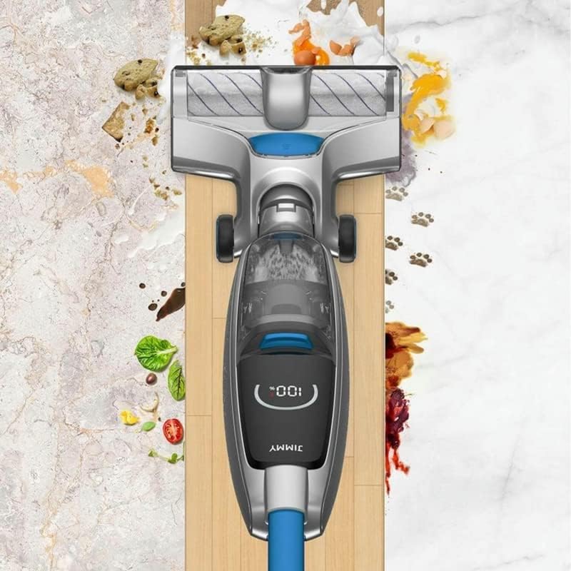 Jimmy HW8 Draadloze stofzuiger voor verschillende oppervlakken, vermogen 220 W, reinigt en droogt met watercontrole, dubbele tank en smart led-display