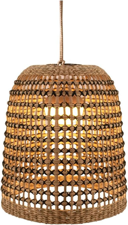 Newgarden Positano buiten- en hanglamp, draagbaar, draadloos, 900 lumen, LED, warm, 3000 K, gemaakt van natuurlijke vezels, met oplaadbare accu, zonder installatie