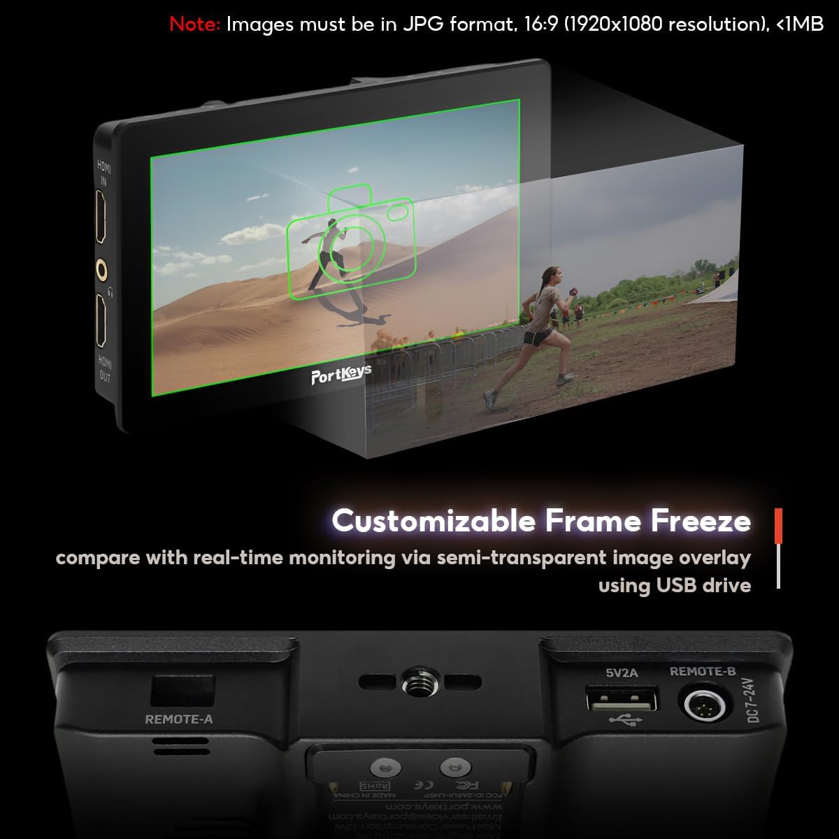 Cameramonitor – Veldmonitor – Videomonitor – Scherm Voor Camera – 5,5 Inch Touchscreen – 2000 Nit Helderheid