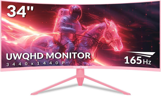 Gaming Monitor, gebogen, 86,4 cm (34 inch), 4K, 165 Hz, 1500R, HDR10, FreeSync, 4000:1, snelle installatie, groot kleurenpalet