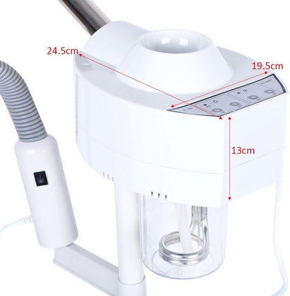 2-in-1 Professionele Vapozone met Gezichtsstoom, 5X Vergrootglas op Standaard, Esthetische Machine voor Schoonheidssalon Gezichtsverzorging