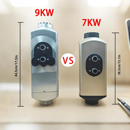 Standkachel Diesel 12V 9kW – Dieselkachel 12 Volt – Dieselverwarming – Standverwarming – Hulpverwarming – Extra Grote Aluminium Behuizing – Oververhittingsalarm Met Automatische Temperatuurregeling