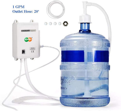 YUEWO Flessen, watersysteem, flessen, waterpomp, flessen, waterdispenser, pomp, 220 V AC 6 m, EU-stekker, 1 Gal/min met één inlaat, compatibel met koffie-/theeapparaten, waterdispensers