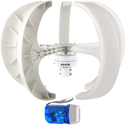 VEVOR Windgenerator, 600 W, 12 V, generator, zonne-turbine, generator, draagbare lantaarn