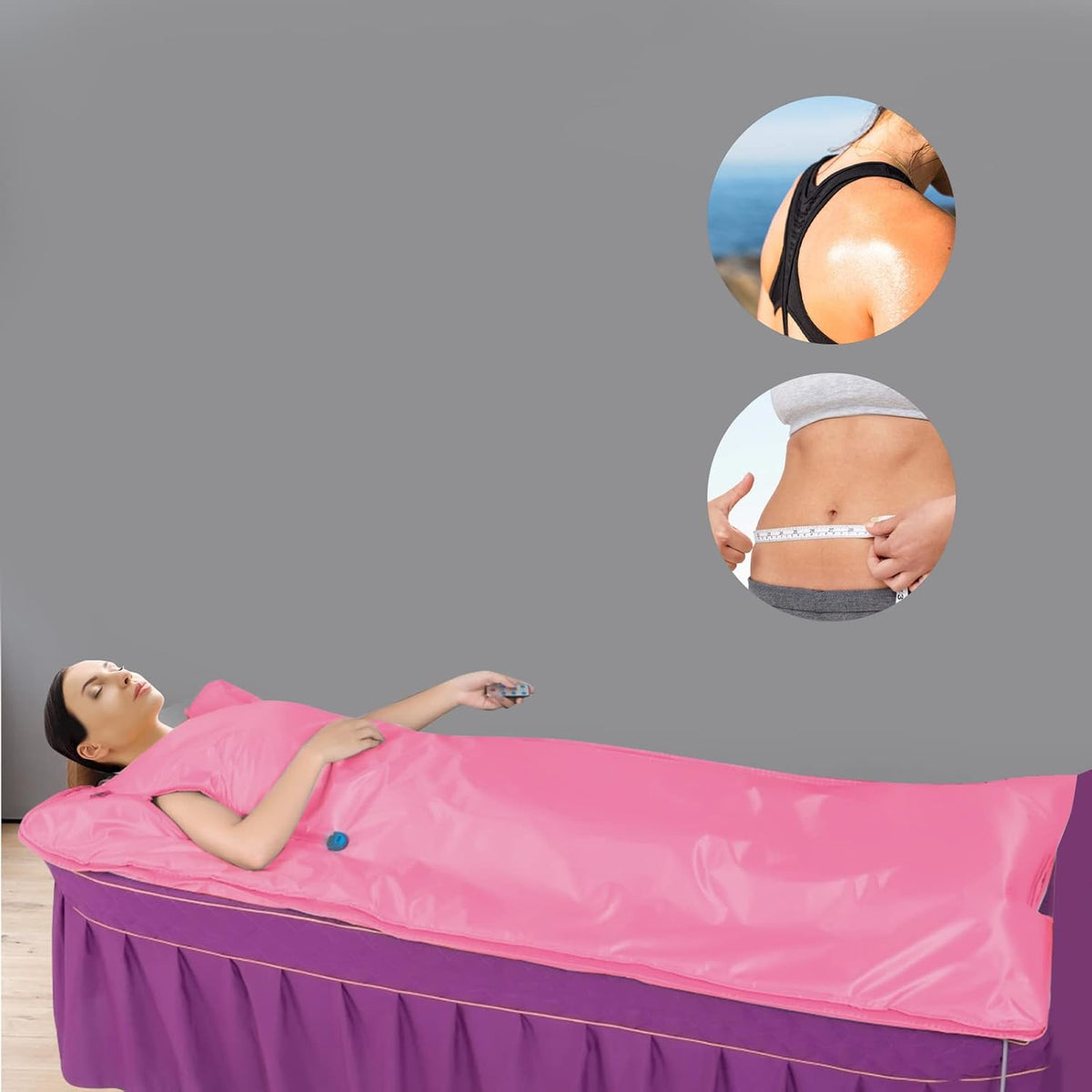 Infrarood Sauna Deken – Infrarood Dekentje – Mobiele Sauna – Detox Deken – Thermische Verwarming – Temperatuurregeling Per Zone – Timerfunctie 15-60 Minuten – 180x80 cm Oxford Stof - QUORE