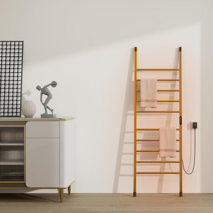 Verwarmd Handdoekenrek – Elektrisch Handdoekrek – Handdoekwarmer – Handdoekladderrek – Wandgemonteerd Rek – WiFi Bediening – Instelbare Temperatuur & Timer – Aluminiumlegering