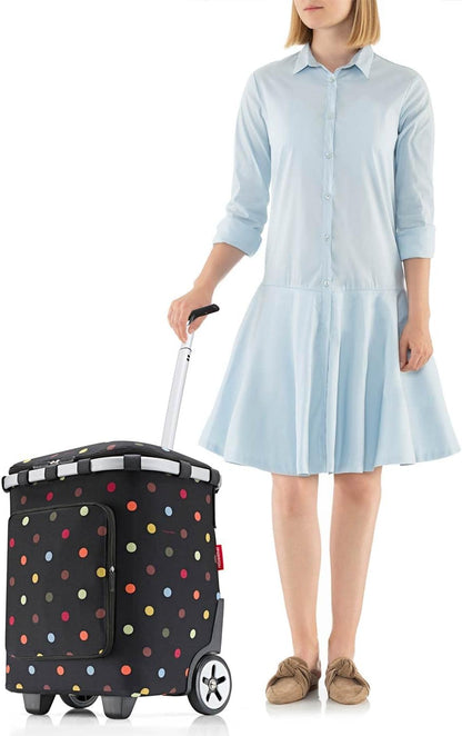 reisenthel Carrycruiser Plus in Dots Draagbare boodschappentrolley met koelvak, schouderriem en uitneembare mesh-binnenzak, van gerecycled materiaal, Meerkleurig, Bohemien