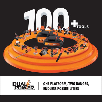 Powerplus Dual Power Accu-grastrimmer POWDPG75420-20 V en 250 mm Ø, met accu en lader, 2-in-1 tuingereedschap als grastrimmer en kantensnijder voor uw tuin