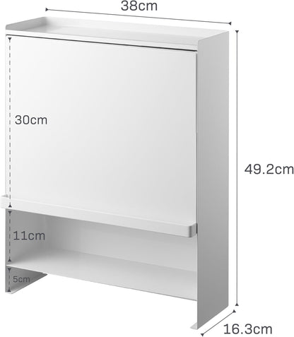 Yamazaki 2009 TOWER 3~Tiered Seasoning Rack, white, Steel/POM Resin, 38 x 16.3 x 49.2 cm