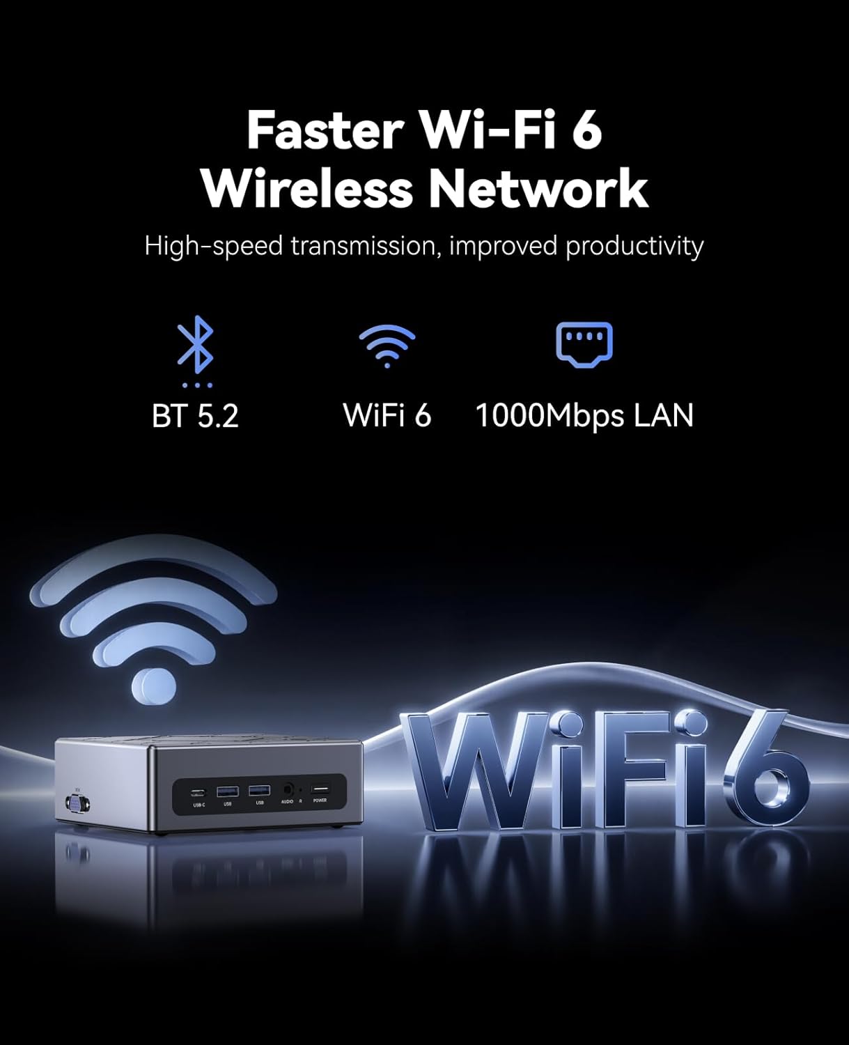 NiPoGi CK10 Mini PC W-11 Pro Ιntel Core i5-12600H (12C/16T, tot 4,50 GHz), 16GB DDR4 512GB M.2 NVMe SSD Mini Desktop Computer voor Office, WiFi 6, Ιntel Iris Xe-graphics, 2x HDMI+VGA, 4K