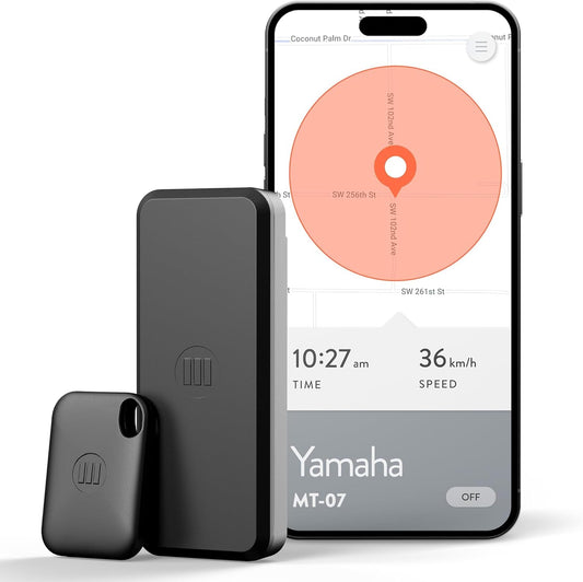 Monimoto 9 Anti-diefstal GPS en alarm tracker, doe-het-zelf-installatie, geen bedrading, waterdicht, wereldwijde afdekking, smart GPS-tracker voor motorfietsen, auto's, fietsen, ATV's, boten, campers