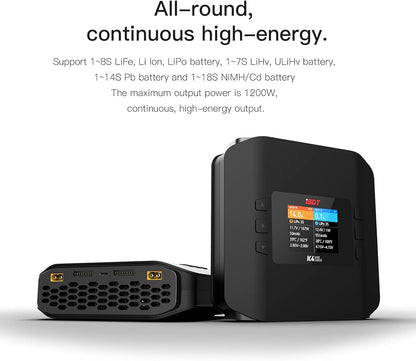 ISDT K4 Lipo acculader AC 400W / DC 600WX2 oplader Balance ontlader voor Life/Lilon/LiPo 1-8S/LiHv/Pb/NiMH RC batterijen