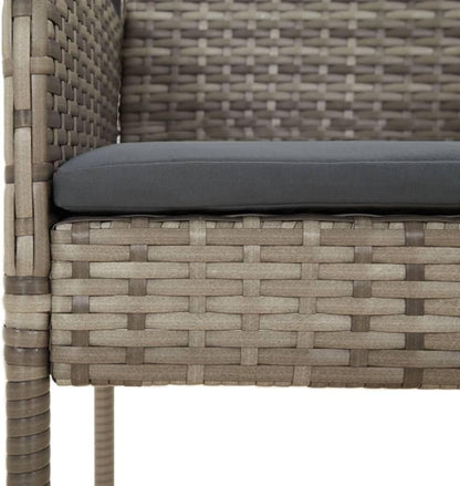 2 stuks synthetische rotan tuinstoelen voor buiten, robuuste meubels, stabiele structuur van gepoedercoat staal, comfortabel en duurzaam, 2 stuks - QUORE