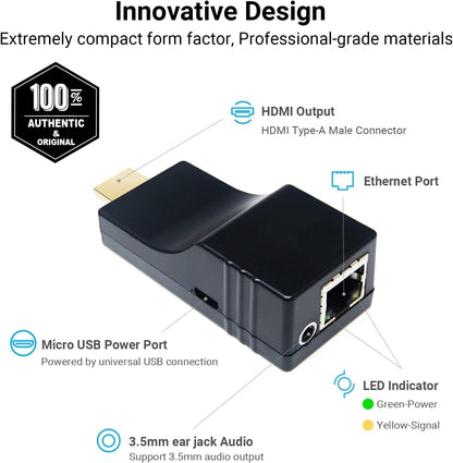 DDMALL HDMI Video Decoder HD, H.265 H.264 SRT decoder voor decodering van IP-stream camera en encoder, model HDD-10