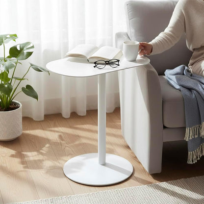 HAKU Bijzettafel wit, metaal - Maat: B 53 cm x H 60 cm x D 38 cm, Stijl: Modern