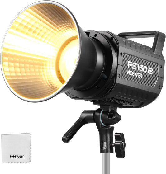 LED Videolamp – Studiolamp – Fotolamp – COB-Ledlamp – Continu Licht – Tweekleurig 130W – 2,4 GHz/App-Bediening en Bowens-Mount