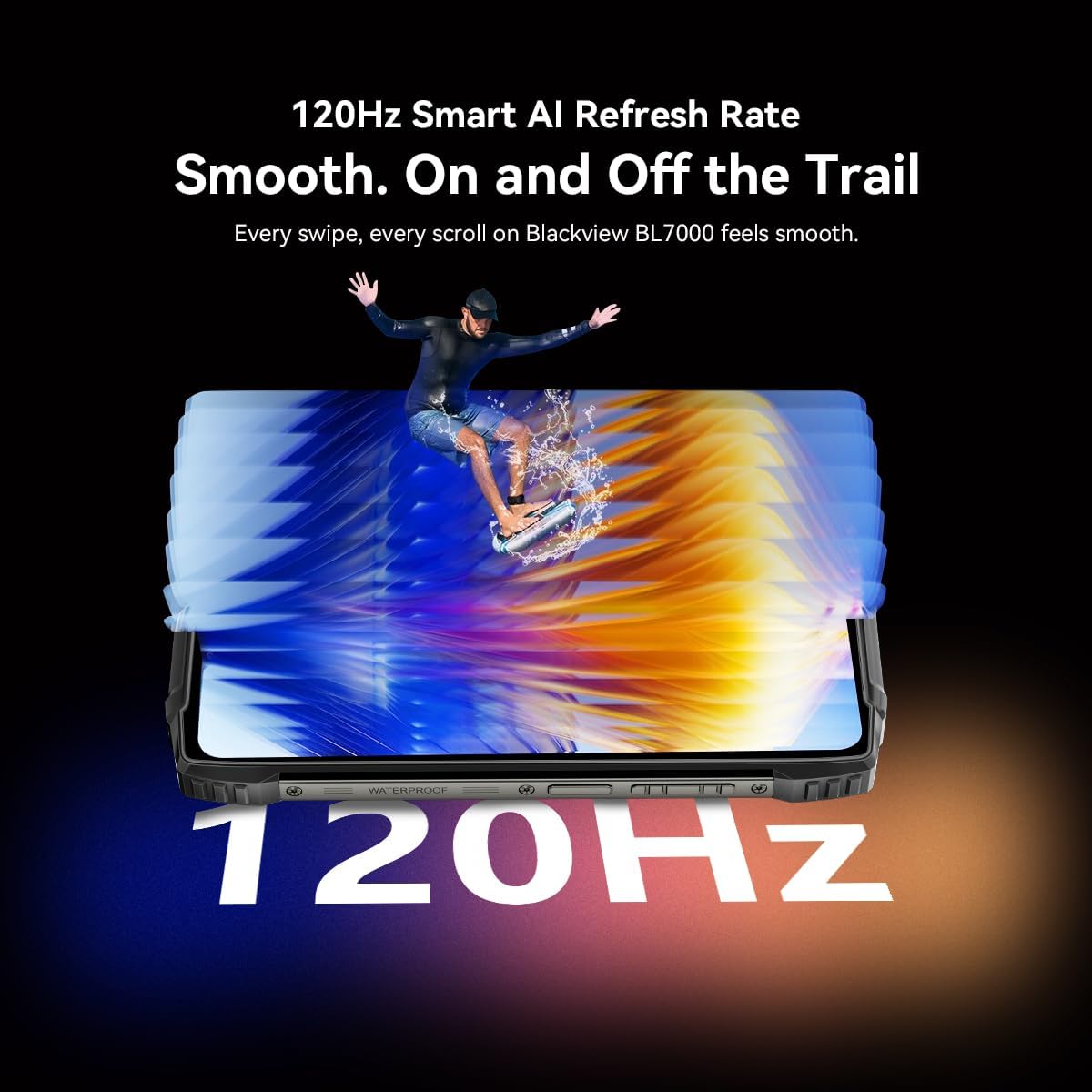 Blackview BL7000 AI 5G Rugged Smartphone Android 15, 24GB + 256GB/2TB robuuste telefoon, 6,78 inch FHD+ 2,4 K onverwoestbare telefoon, 50 MP AI camera, 7500 mAh, 4G, NFC, OTG, GPS, FM, 3 kaartvakken