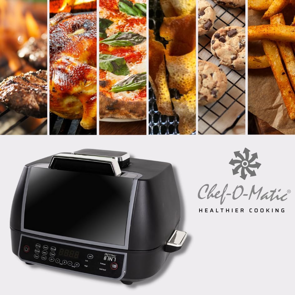 STARLYF 8-in-1 Airfryer Oven met Grill en Bakplaat – Digitale Heteluchtfriteuse met Luchtcirculatie Technologie – Multifunctioneel, Instelbare Temperatuur, Automatische Uitschakeling – Officiële Garan