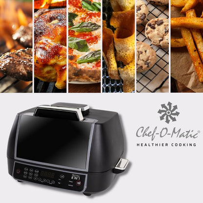 STARLYF 8-in-1 Airfryer Oven met Grill en Bakplaat – Digitale Heteluchtfriteuse met Luchtcirculatie Technologie – Multifunctioneel, Instelbare Temperatuur, Automatische Uitschakeling – Officiële Garan