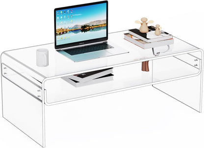 Acryl Salontafel, Transparant Helder Acryl Tafel (Transparant, 50 cm)