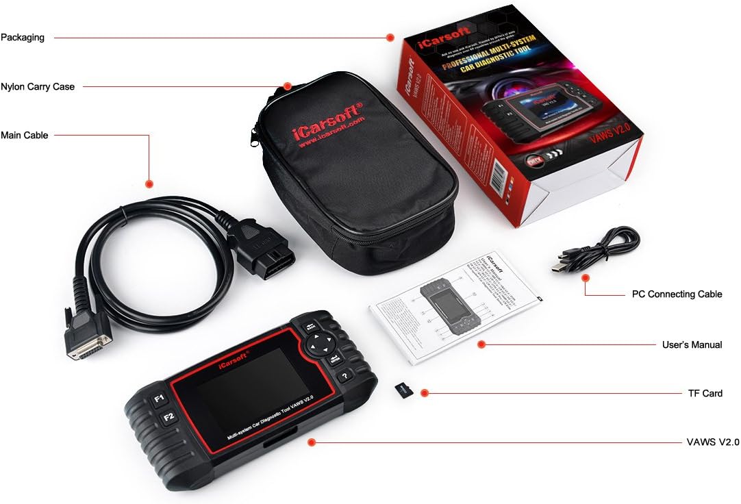 iCarsoft VAWS V2.0 diagnoseapparaat