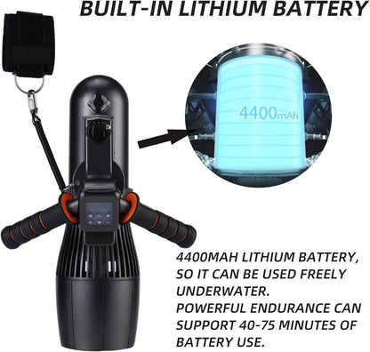 Onderwaterscooter met 30 m waterdichte tas, 500 W RC Sup Motor 10-Speed Switch, 40M Diepte Zwembad Zee Scooter voor Jet Surfboard,