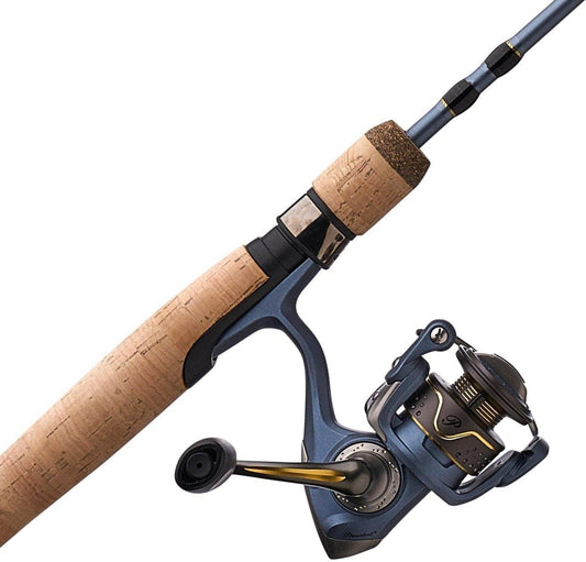 Pflueger 4'8" President Spinning Reel en Rod Combo, Ultra Light, 2-delige Grafietstaaf, Maat 20 Reel, Aluminium Spoel