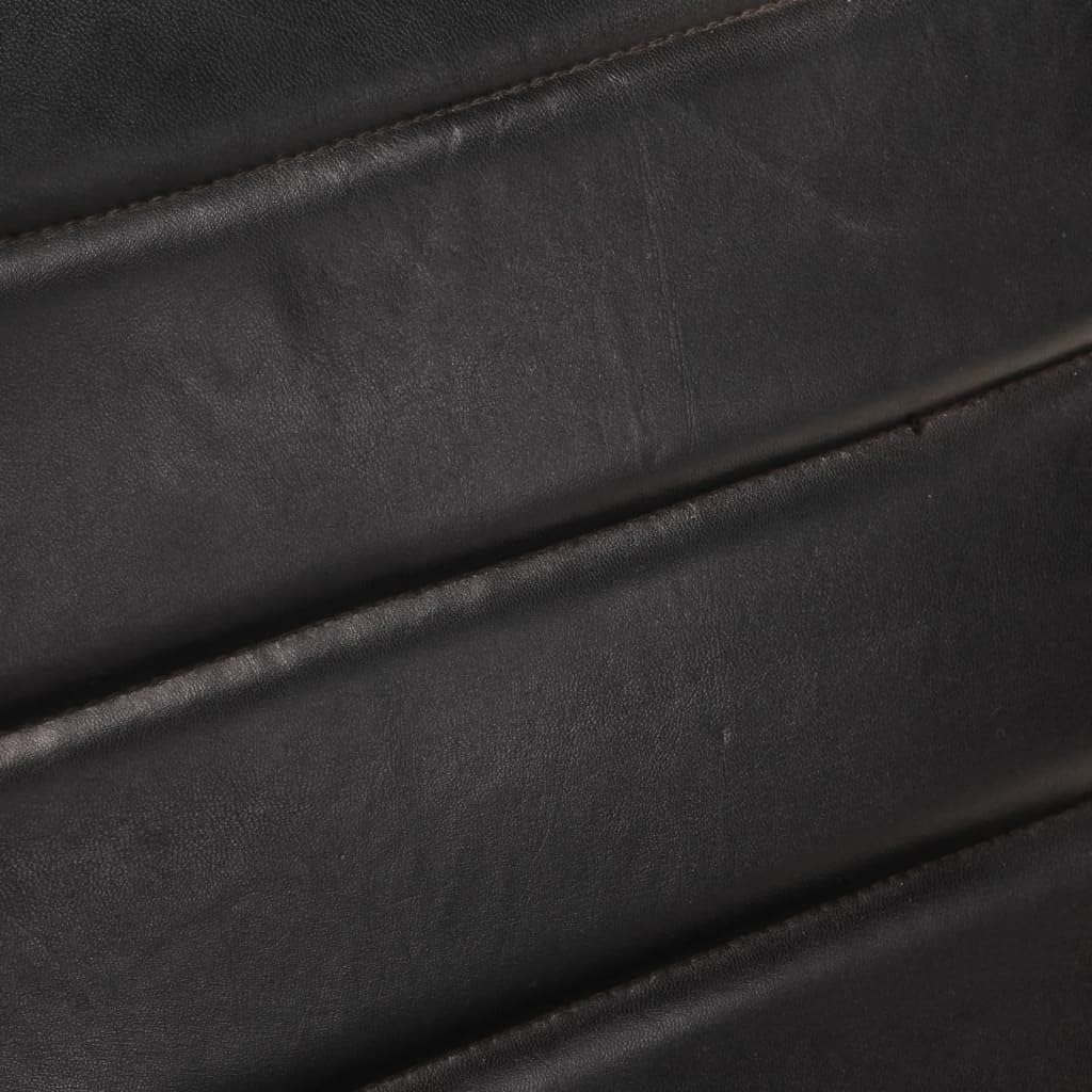 Armchair Black Genuine Leather Lounge Chair TV Chair Recliner Office Chair Chair for Bedroom Living Room Study Office