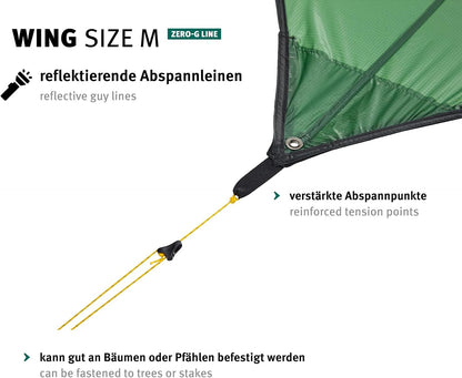 Wechsel Tents Wing M - Ultra-Lichtgewicht Bescherming Luifel voor Camping Tent - Weerbestendige Zeil - Groen (Zéro-G Line)