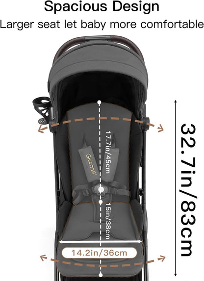 Gromast Wandelwagen van de baby A4 - Donkergrijs