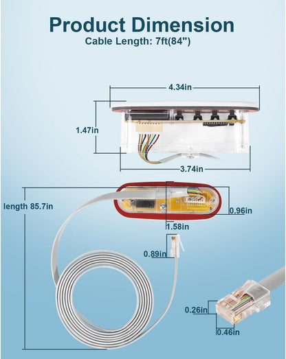 53238 Bedieningspaneel, vervanging met led-display, 4-toetsen Whirlpool-bedieningspaneel voor Balboa VL200 Heat Jacket Systemen