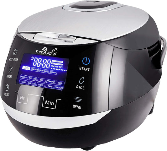 Rijstkoker Zwart/Zilver – Rijstkookpan – Rijstpan – Rijstmachine – Multicooker – 8 kopjes / 1,5 liter – Keramische binnenpan met 24-uurs timer en warmhoudfunctie